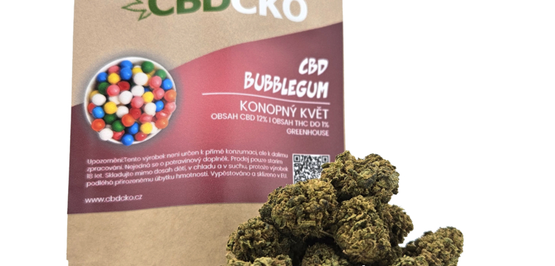 CBDčko CBD konopný květ Bubblegum (malé paličky) Váha: 500 g