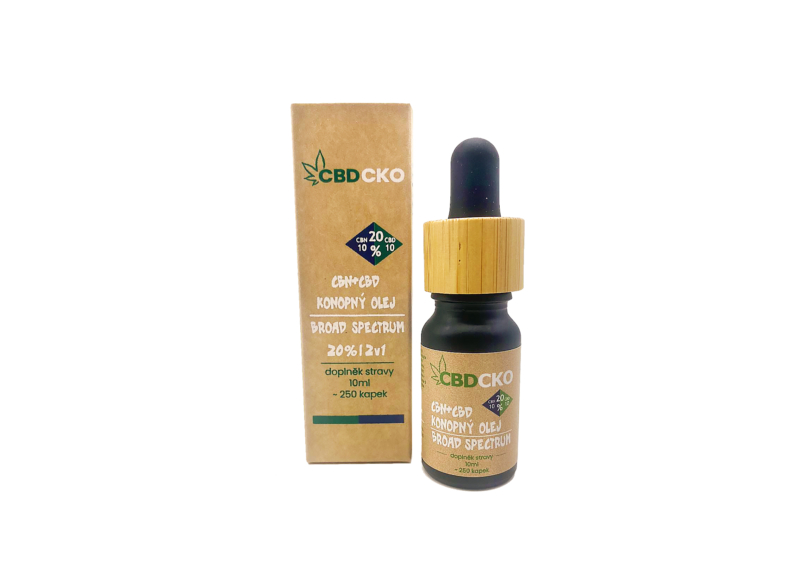CBDčko Konopný olej 10% CBN + 10% CBD broad spectrum 20% 10